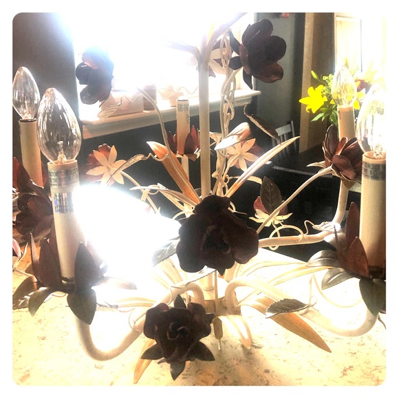 Beautiful Floral Metal Chandelier